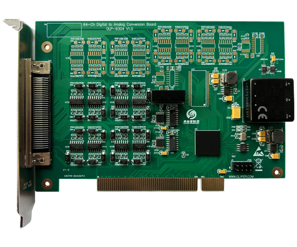 OLP-9304，PCI，64通道，隔离型模拟量输出模块